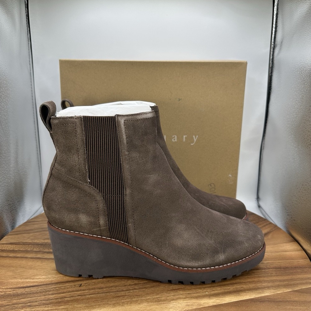 Sanctuary Engage Wedge Ankle Boots Java Dark Brown Suede Casual Women's 11M